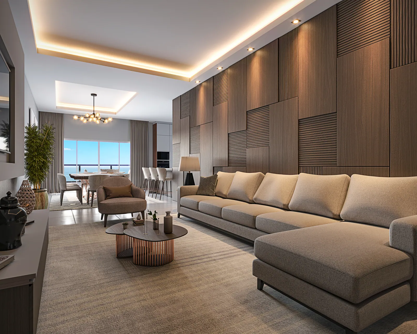 Cidade Jardins - Living integrado